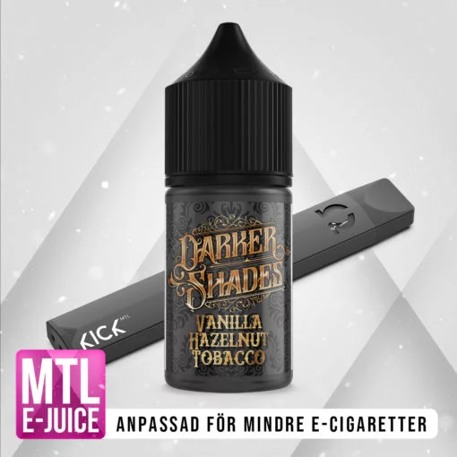 Darker Shades Vanilla Hazelnut Tobacco Vanilj Hasselnöt Tobak Vape E-cigarett MTL E-juice Shortfill