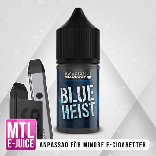 Swedish Mixology Blue Heist Bär Anis Eukalyptus Vape E-cigarett MTL E-juice Shortfill