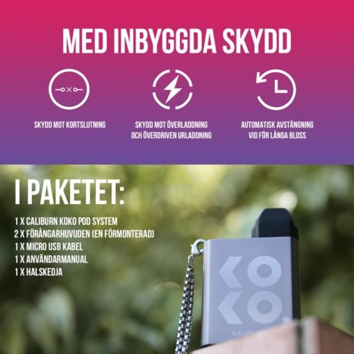 Uwell Caliburn Koko e-cigarett kit - Skydd