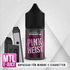 Swedish Mixology Pink Heist Grapefrukt Bär Vape E-cigarett MTL E-juice Shortfill