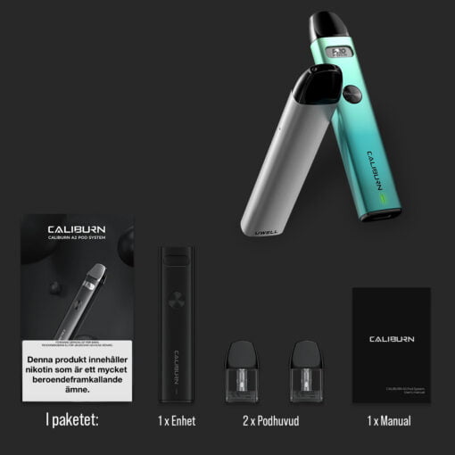 Uwell Caliburn A2 E-cigarett Pod Podsystem I paketet
