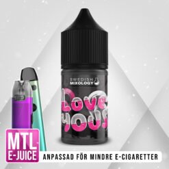 Swedish Mixology Love Yous Jordgubb Marshmallow Vape E-cigarett MTL E-juice Shortfill