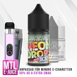 Swedish Mixology Vape E-cigarett MTL E-juice Shortfill Neon Drops - Lime Skittles