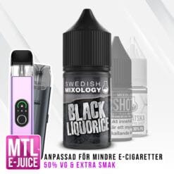 Swedish Mixology Vape E-cigarett MTL E-juice Shortfill Black Liquorice Svart Lakrits - ICE / Kylning