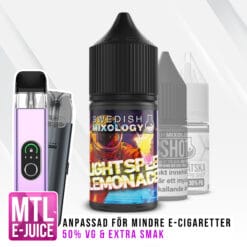 Swedish Mixology Vape E-cigarett MTL E-juice Shortfill Lightspeed Lemonade - Mango Hallon Lemonad