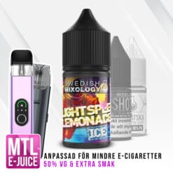 Swedish Mixology Vape E-cigarett MTL E-juice Shortfill Lightspeed Lemonade - Mango Hallon Lemonad - ICE / Kylning