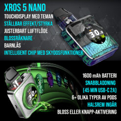 Vaporesso Xros 5 Nano E-cigarett Vape Detaljer